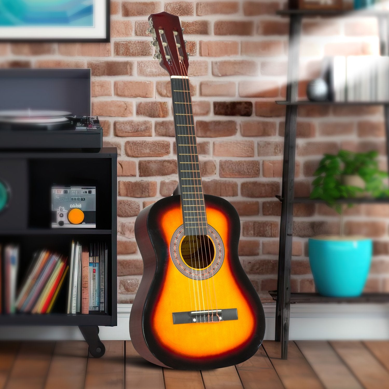 Karrera 34in Acoustic Wooden Childrens Guitar - Sunburst V240-NC-34-SB