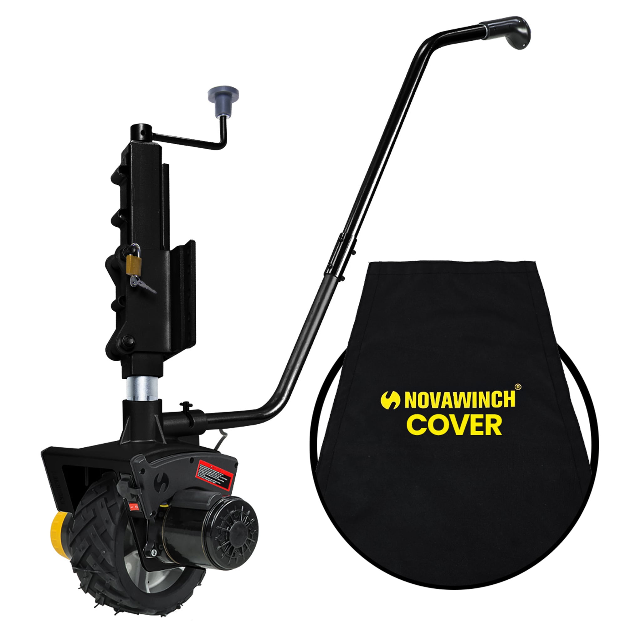 Mini Mover Gen3 12V 550W Electric Motorised Jockey Wheel - Black V240-NT0405-XG3-BK