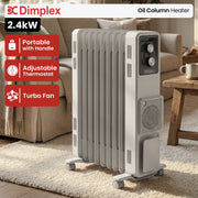 Dimplex 2.4kW Oil Column Heater with Turbo Fan 9 Fin Portable Radiator V240-OCR24FA