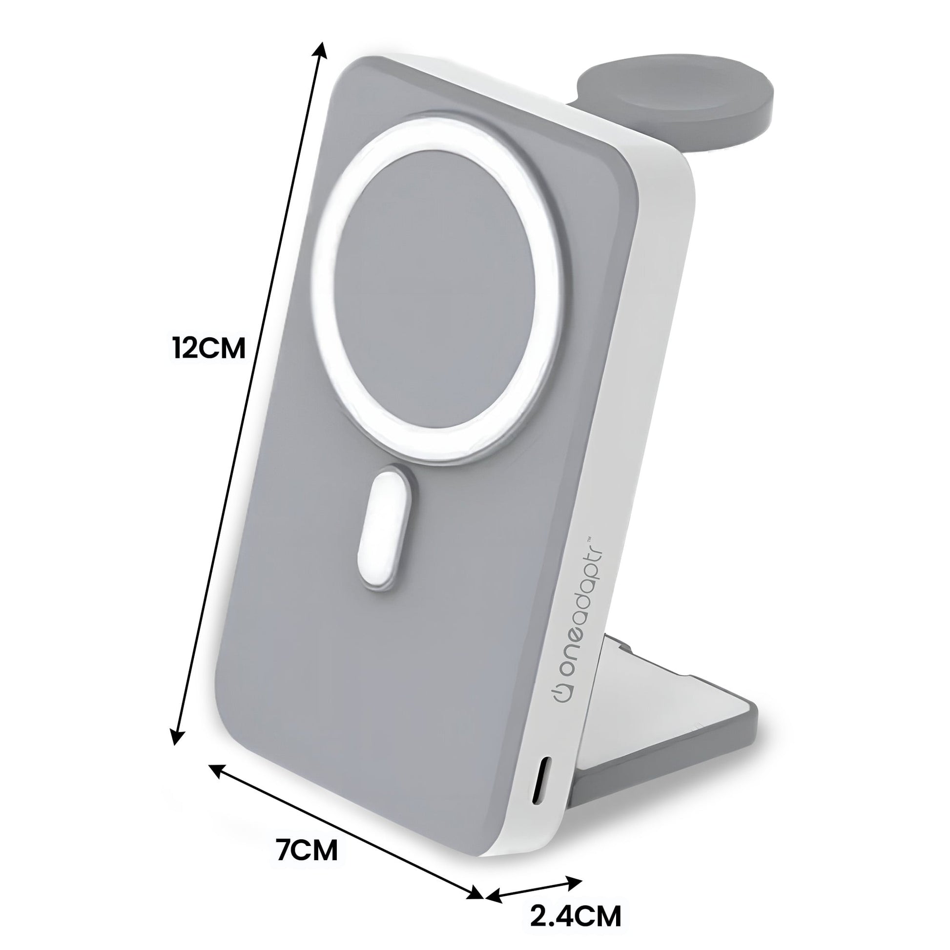 OneAdaptr OneGo Grey 5 in 1 MagSafe Charging Stand Power Bank V240-OG-B10GY