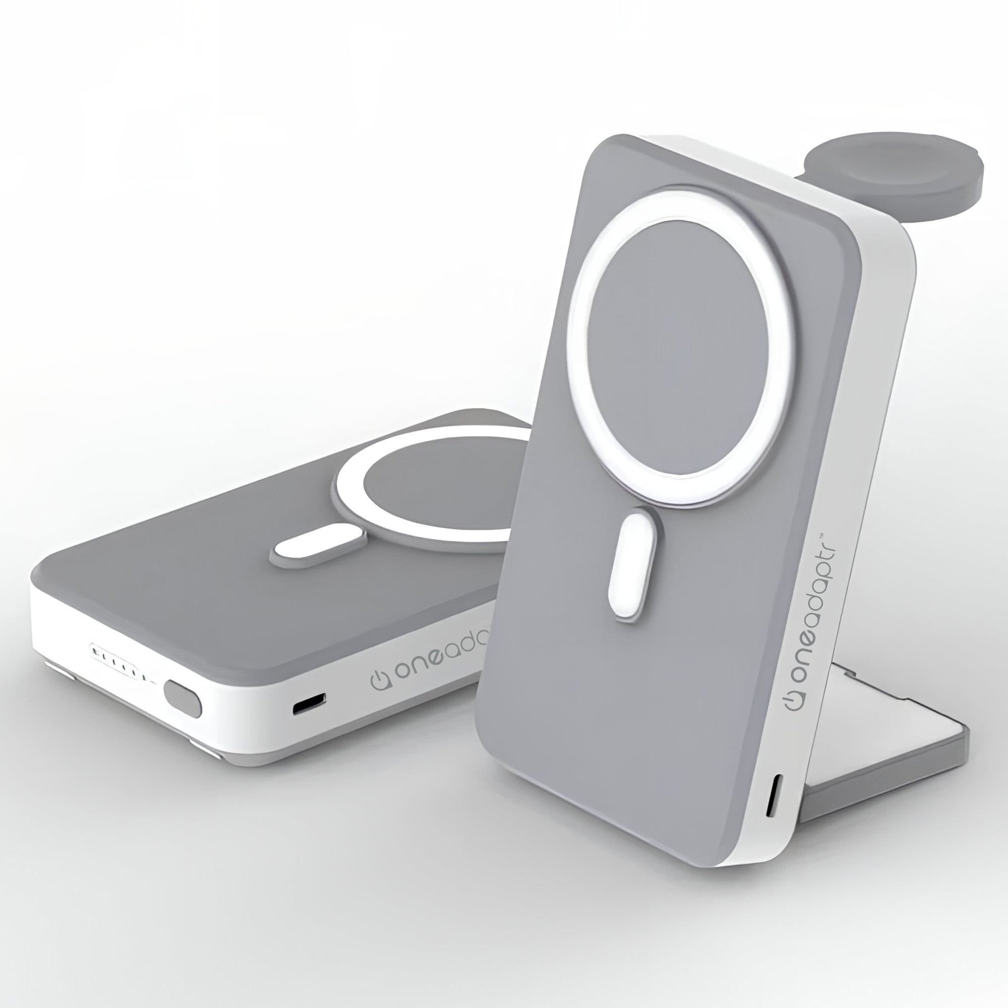 OneAdaptr OneGo Grey 5 in 1 MagSafe Charging Stand Power Bank V240-OG-B10GY