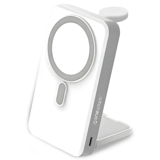 OneAdaptr OneGo White 5 in 1 MagSafe Charging Stand Power Bank V240-OG-B10WH