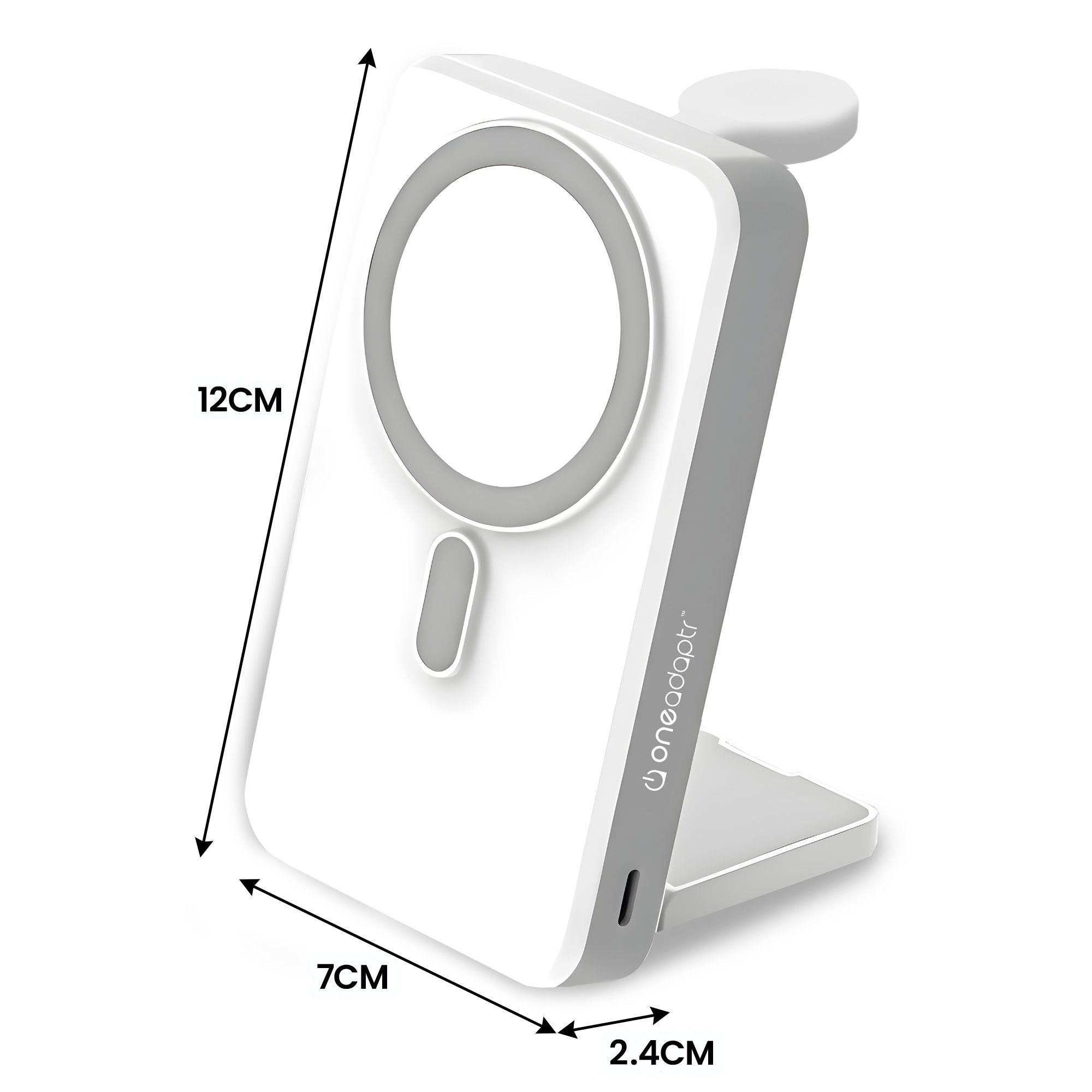 OneAdaptr OneGo White 5 in 1 MagSafe Charging Stand Power Bank V240-OG-B10WH