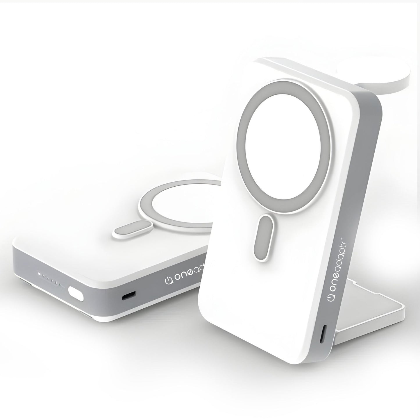 OneAdaptr OneGo White 5 in 1 MagSafe Charging Stand Power Bank V240-OG-B10WH