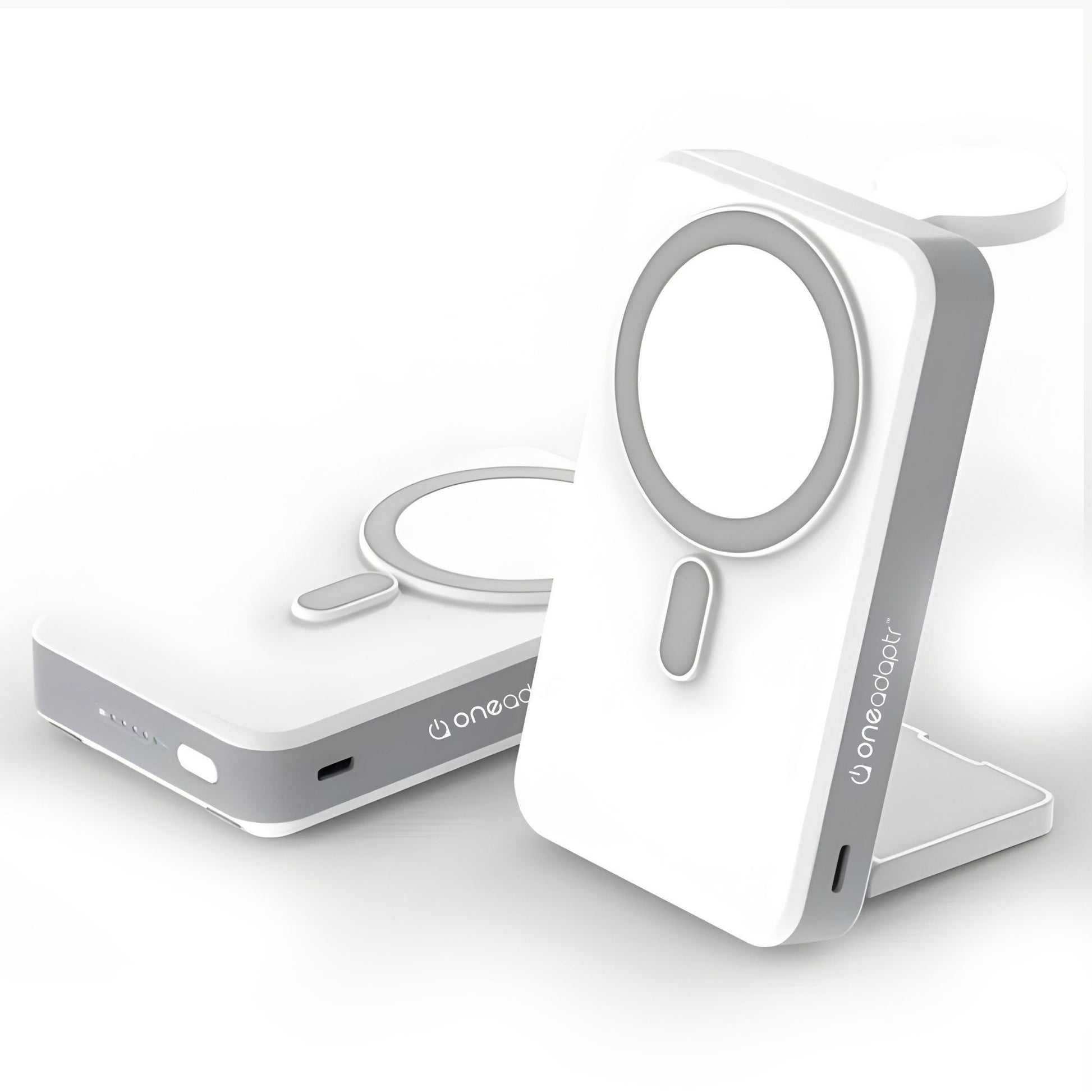 OneAdaptr OneGo White 5 in 1 MagSafe Charging Stand Power Bank V240-OG-B10WH