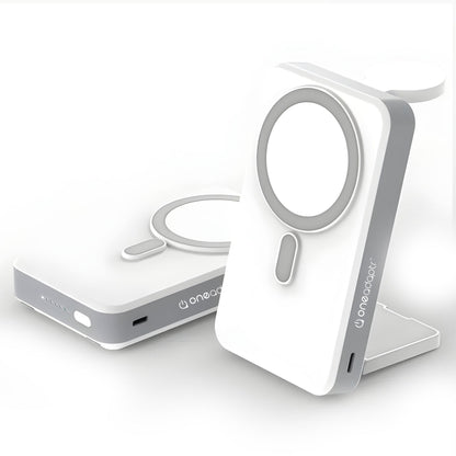 OneAdaptr OneGo White 5 in 1 MagSafe Charging Stand Power Bank V240-OG-B10WH