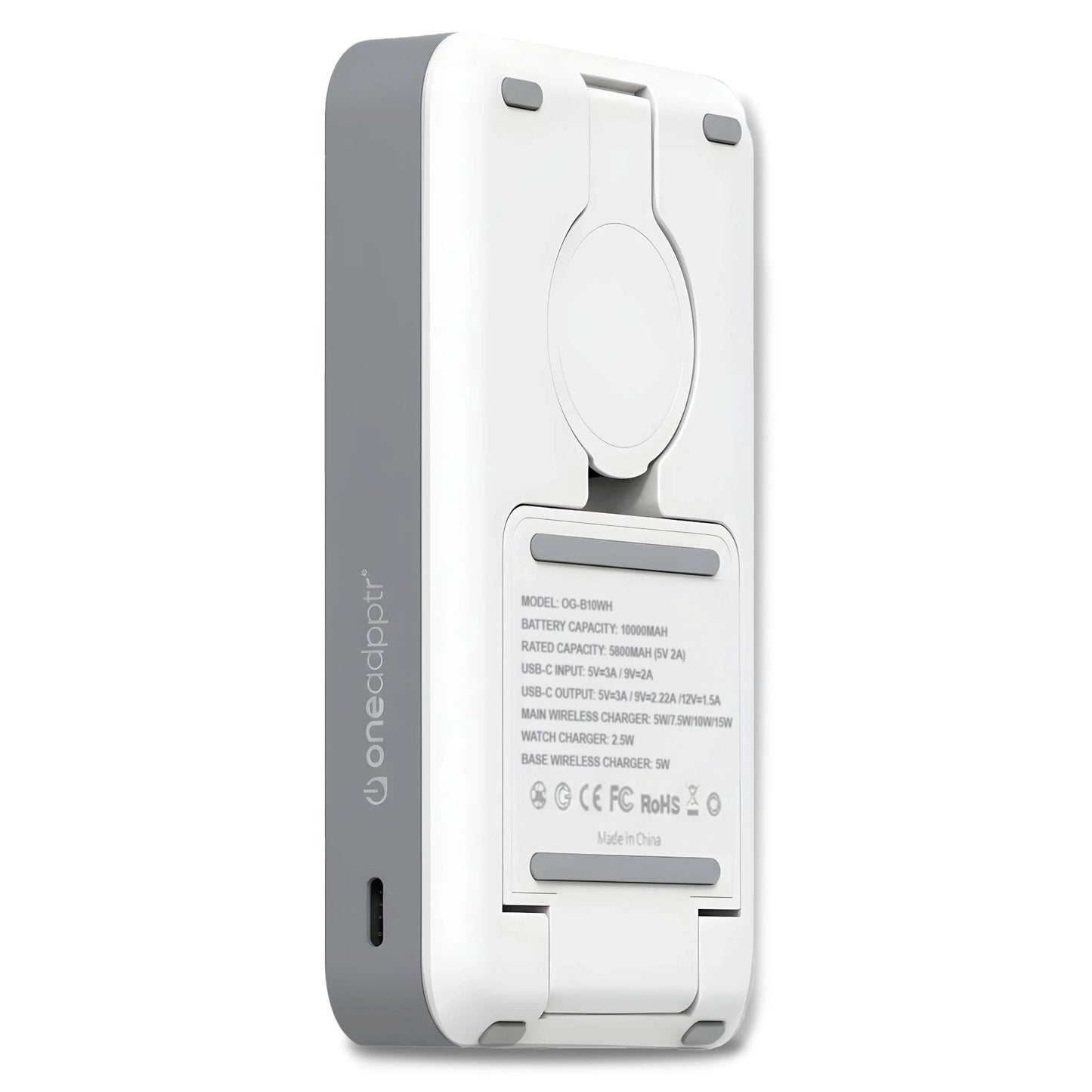 OneAdaptr OneGo White 5 in 1 MagSafe Charging Stand Power Bank V240-OG-B10WH