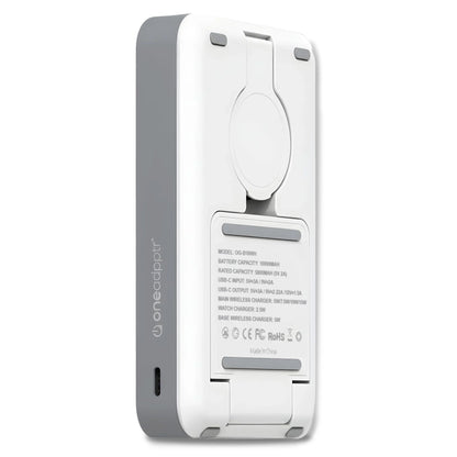 OneAdaptr OneGo White 5 in 1 MagSafe Charging Stand Power Bank V240-OG-B10WH