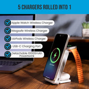 OneAdaptr OneGo White 5 in 1 MagSafe Charging Stand Power Bank V240-OG-B10WH