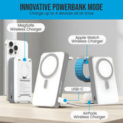 OneAdaptr OneGo White 5 in 1 MagSafe Charging Stand Power Bank V240-OG-B10WH