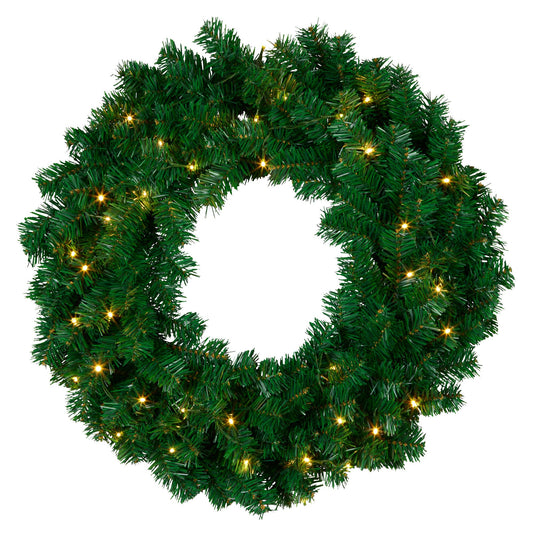 Christabelle 61cm Chadwick Christmas Wreath with LED Lights Front Door Decoration Ornament V240-OPCG61