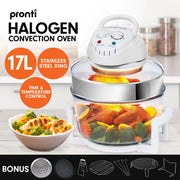 Pronti 17l Digital Turbo Convection Oven Electric Cooker Air Fryer 1400w Cook V240-OVN-17L-A15-WH