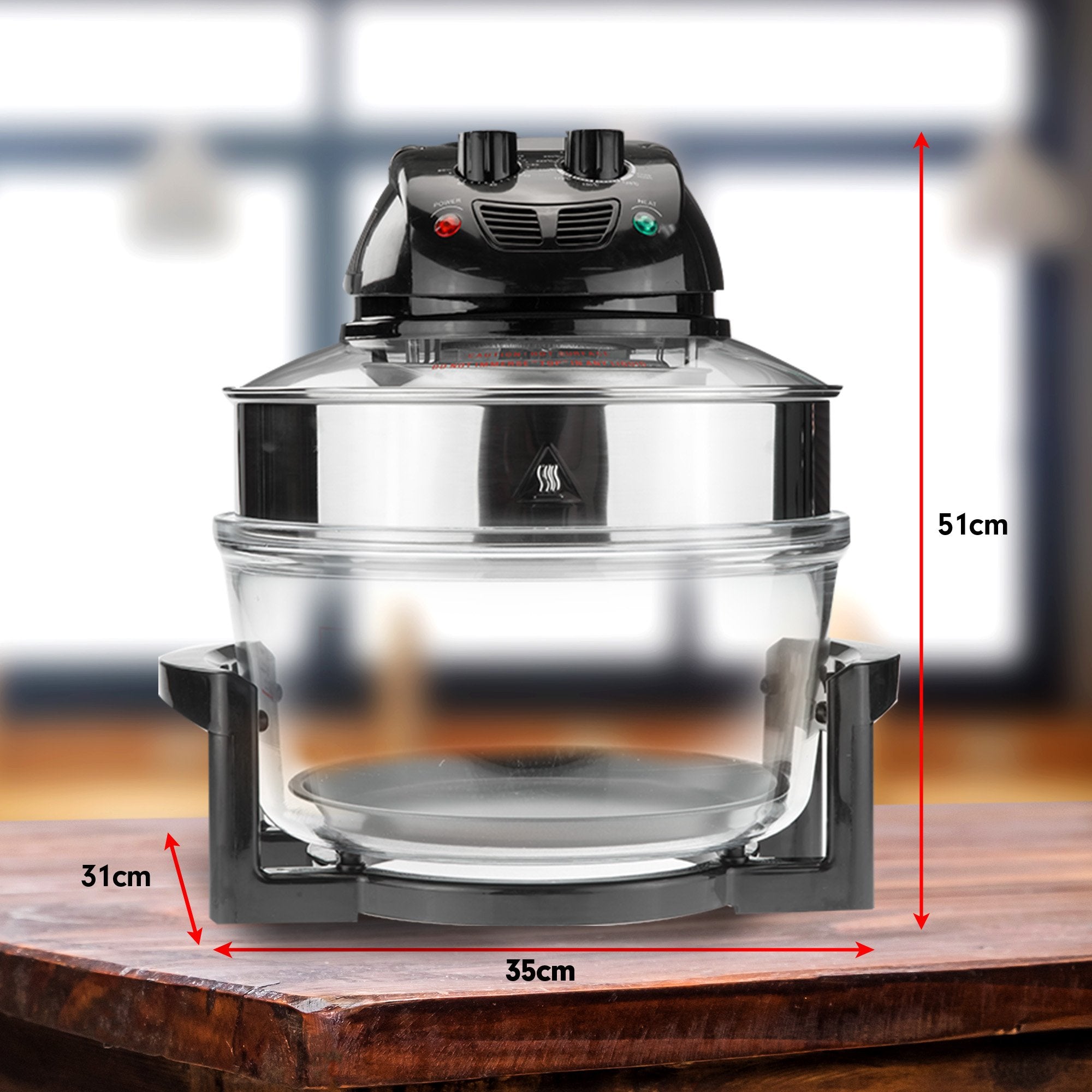 Pronti 17L Family Turbo Convection Oven Broiler Cooker - A18 Black V240-OVN-17L-A18-BK