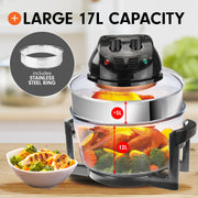 Pronti 17L Family Turbo Convection Oven Broiler Cooker - A18 Black V240-OVN-17L-A18-BK