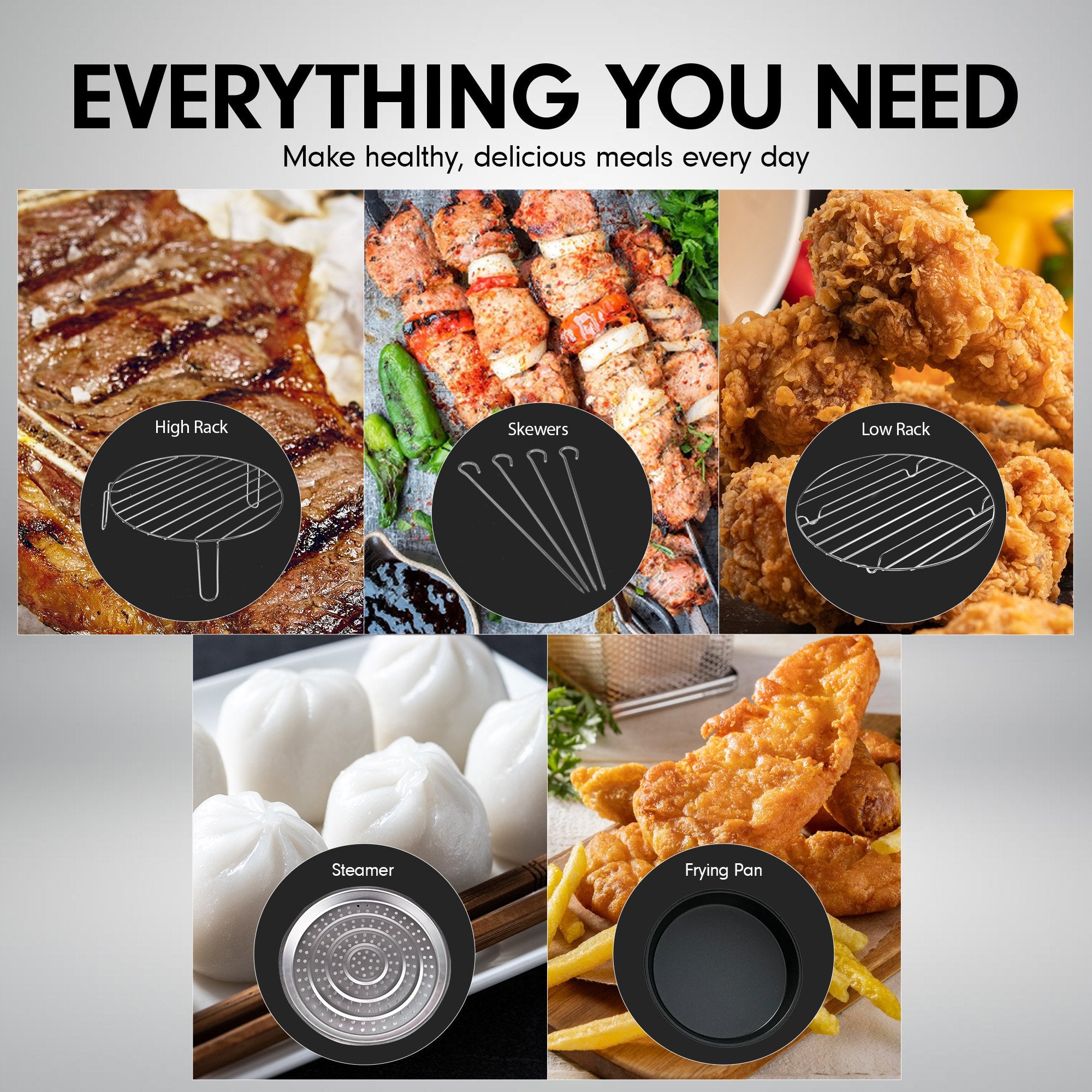 Pronti 17L Family Turbo Convection Oven Broiler Cooker - A18 Black V240-OVN-17L-A18-BK