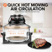 Pronti 17L Family Turbo Convection Oven Broiler Cooker - A18 Black V240-OVN-17L-A18-BK