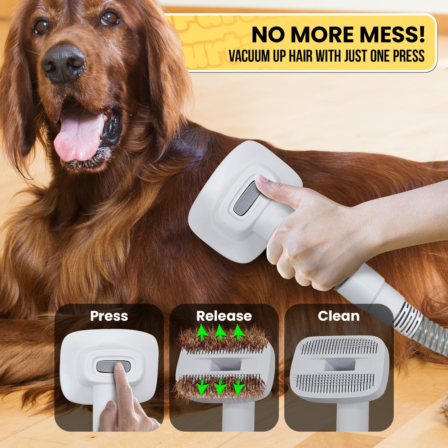 Furtastic 8-in-1 Xl Pet Grooming Kit Vacuum Cleaner V240-PGM-PC-S2