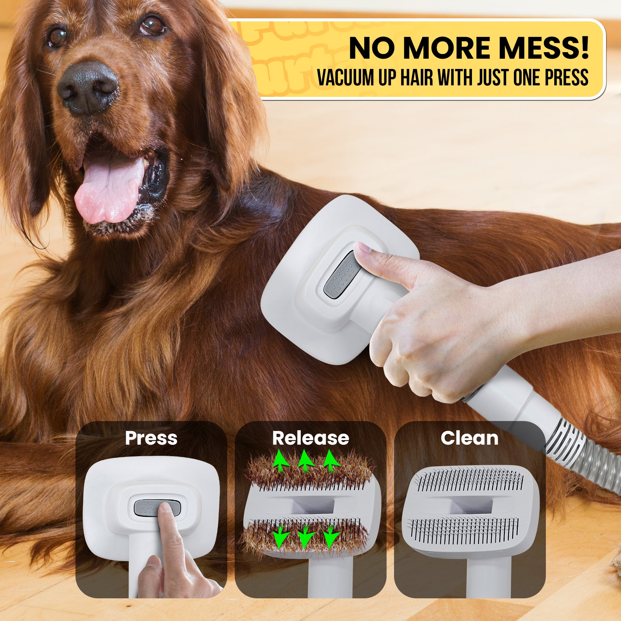 Furtastic 8-in-1 Xl Pet Grooming Kit Vacuum Cleaner V240-PGM-PC-S2