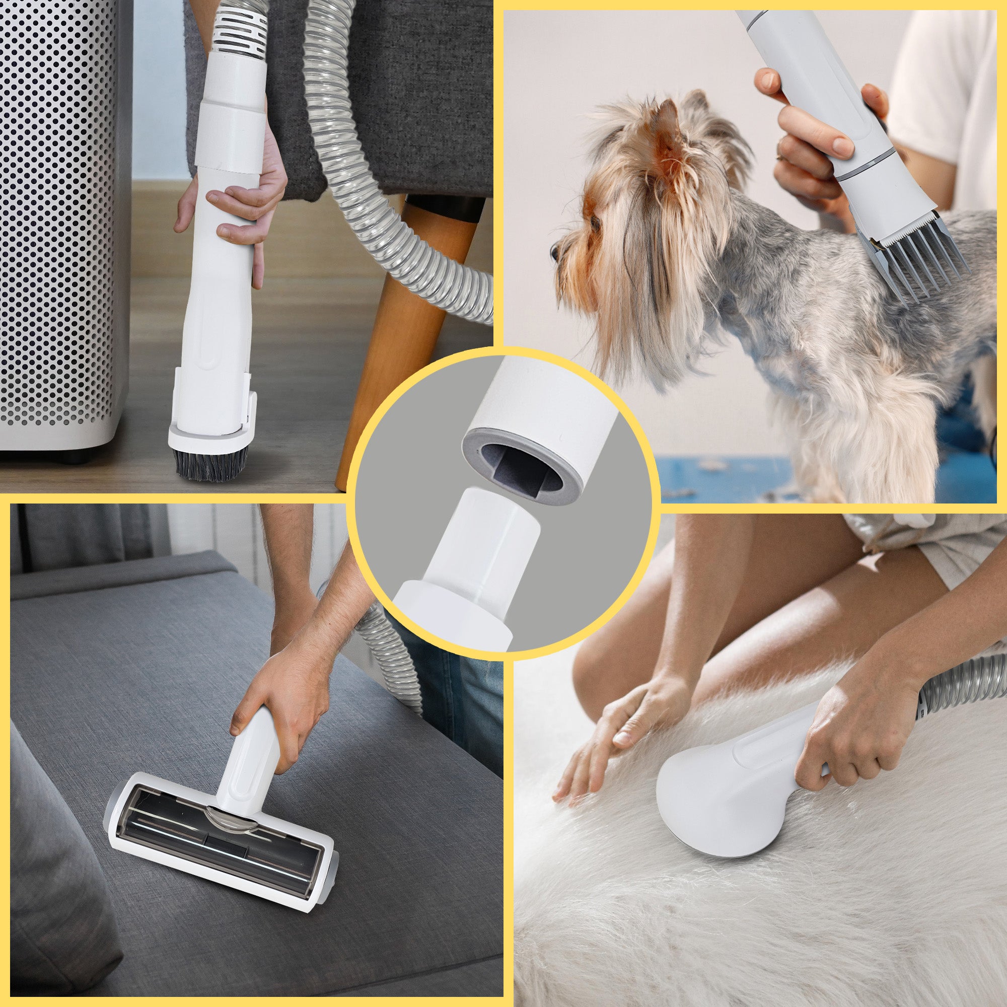 Furtastic 8-in-1 Xl Pet Grooming Kit Vacuum Cleaner V240-PGM-PC-S2