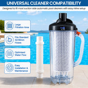 HydroActive Pool Leaf Canister Inline Debris Catcher for Suction Pool Cleaners V240-PLC-PWF-02B