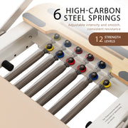 Powertrain Velora Beige Aluminium Foldable Pilates Board Reformer Multifunctional Core Exercise Set Ab V240-PLT-JYI-F5A-BE