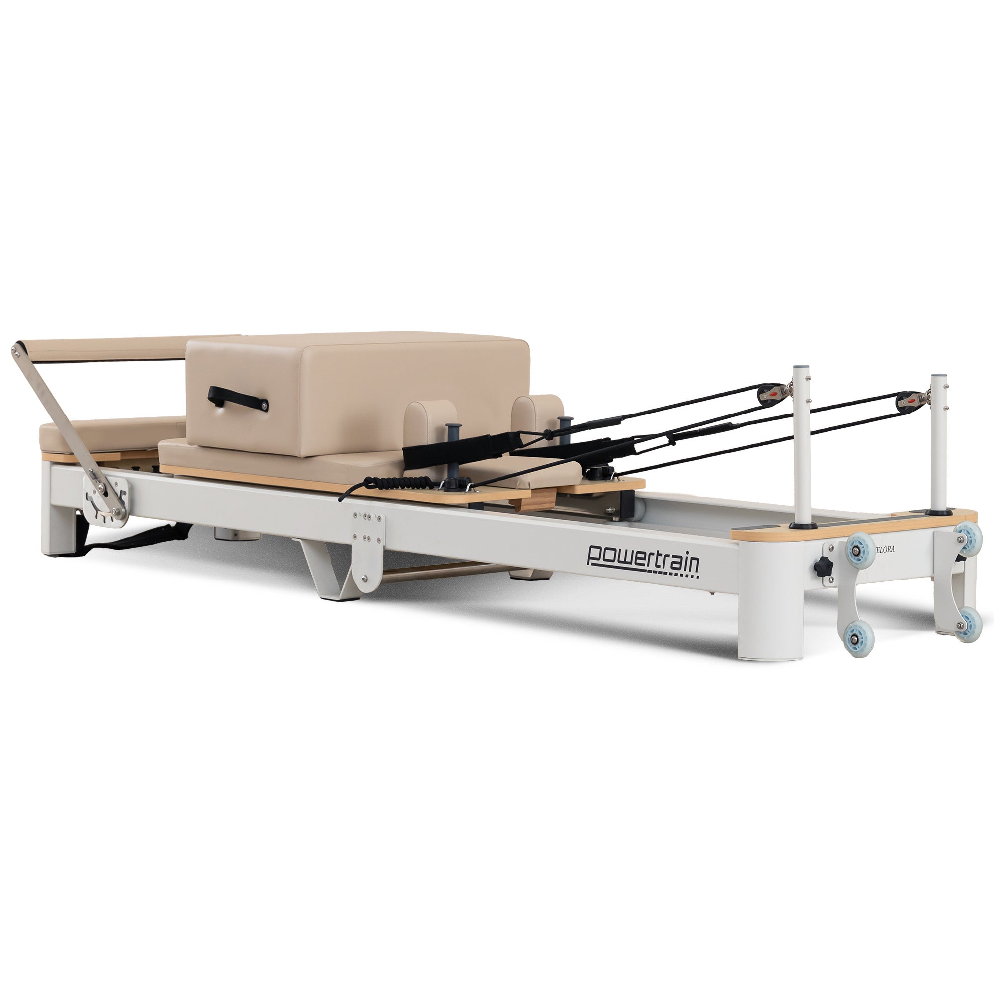 Powertrain Velora Beige Aluminium Foldable Pilates Board Reformer Multifunctional Core Exercise Set Ab V240-PLT-JYI-F5A-BE