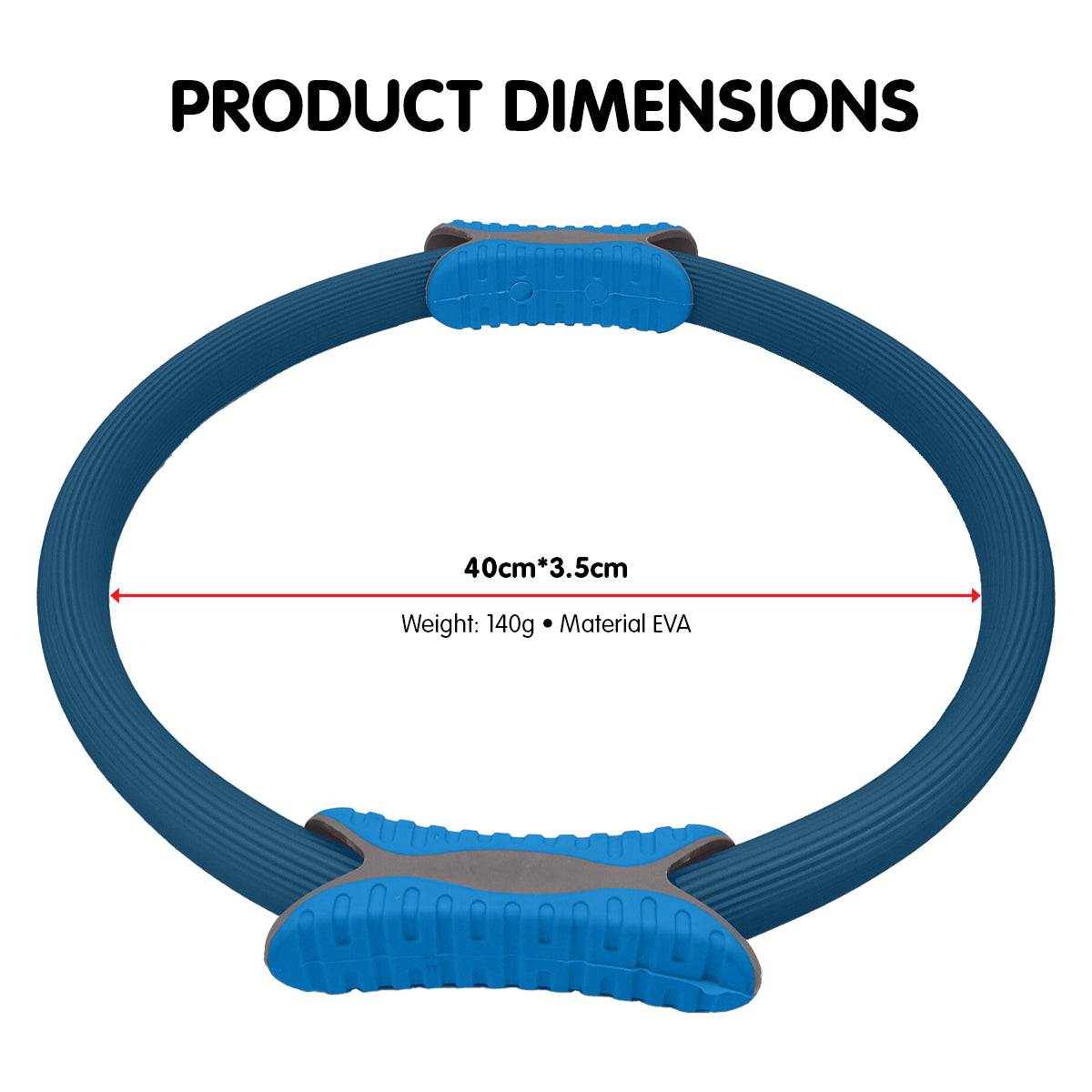 Powertrain Pilates Ring Band Yoga Home Workout Exercise Band Blue V240-PLT-RNG-BU