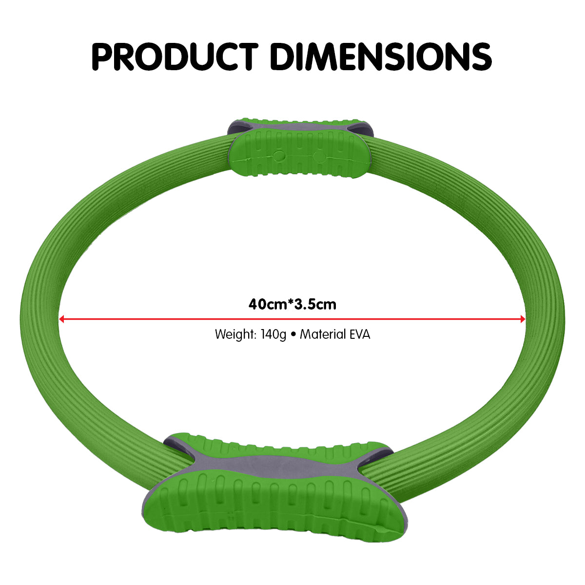 Powertrain Pilates Ring Band Yoga Home Workout Exercise Band Green V240-PLT-RNG-GN