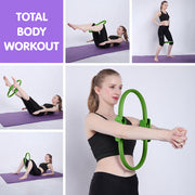 Powertrain Pilates Ring Band Yoga Home Workout Exercise Band Green V240-PLT-RNG-GN