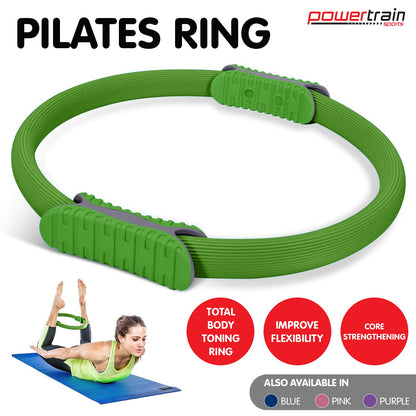 Powertrain Pilates Ring Band Yoga Home Workout Exercise Band Green V240-PLT-RNG-GN