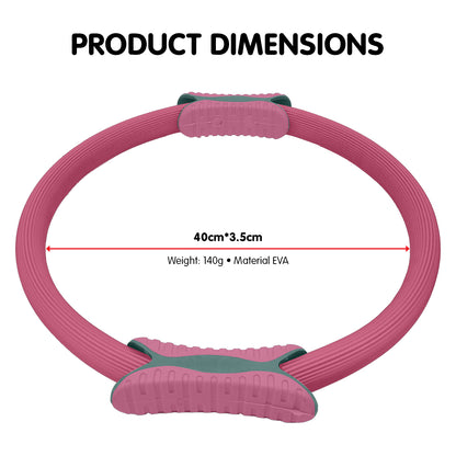 Powertrain Pilates Ring Band Yoga Home Workout Exercise Band Pink V240-PLT-RNG-PK