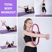 Powertrain Pilates Ring Band Yoga Home Workout Exercise Band Pink V240-PLT-RNG-PK