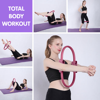 Powertrain Pilates Ring Band Yoga Home Workout Exercise Band Pink V240-PLT-RNG-PK