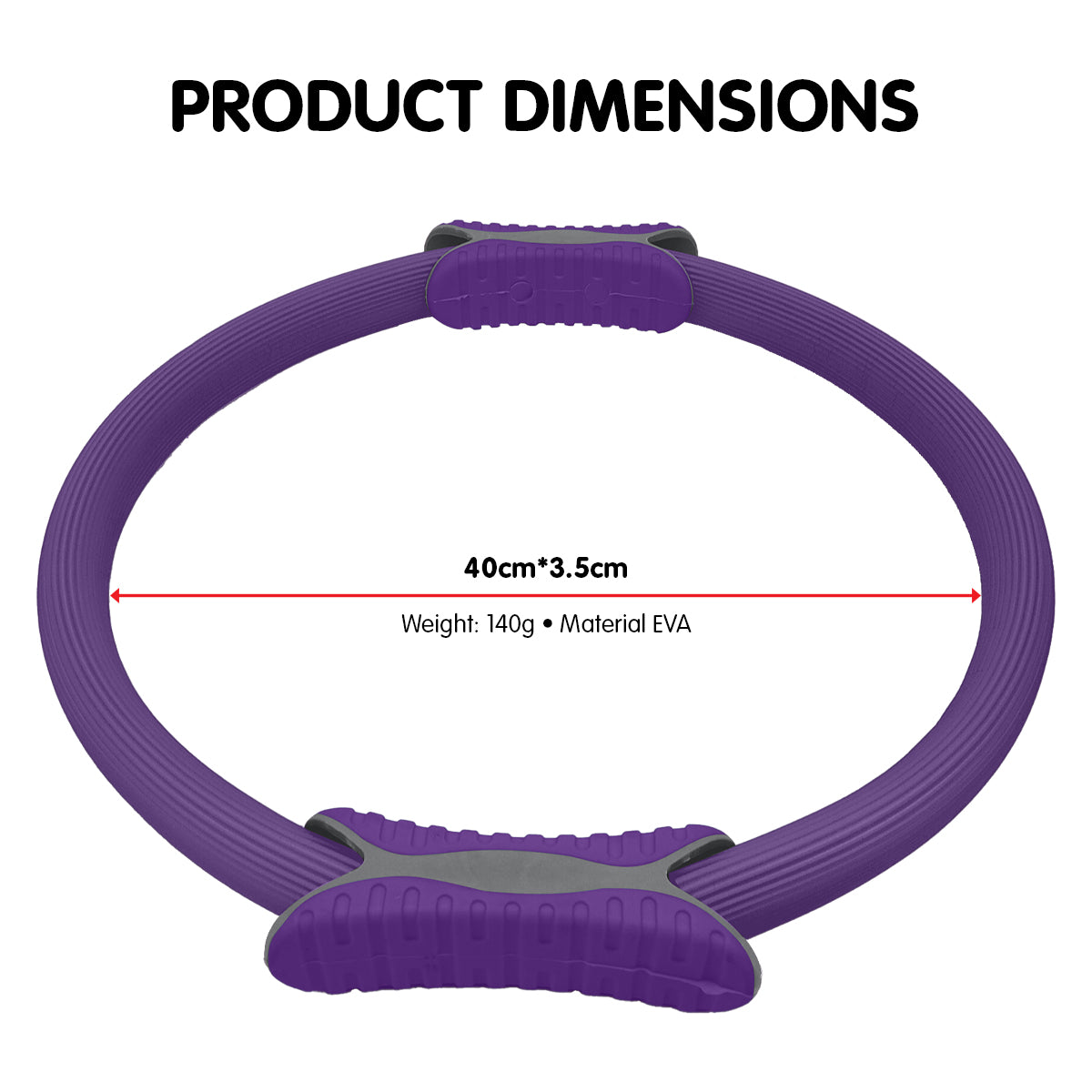 Powertrain Pilates Ring Band Yoga Home Workout Exercise Band Purple V240-PLT-RNG-PU