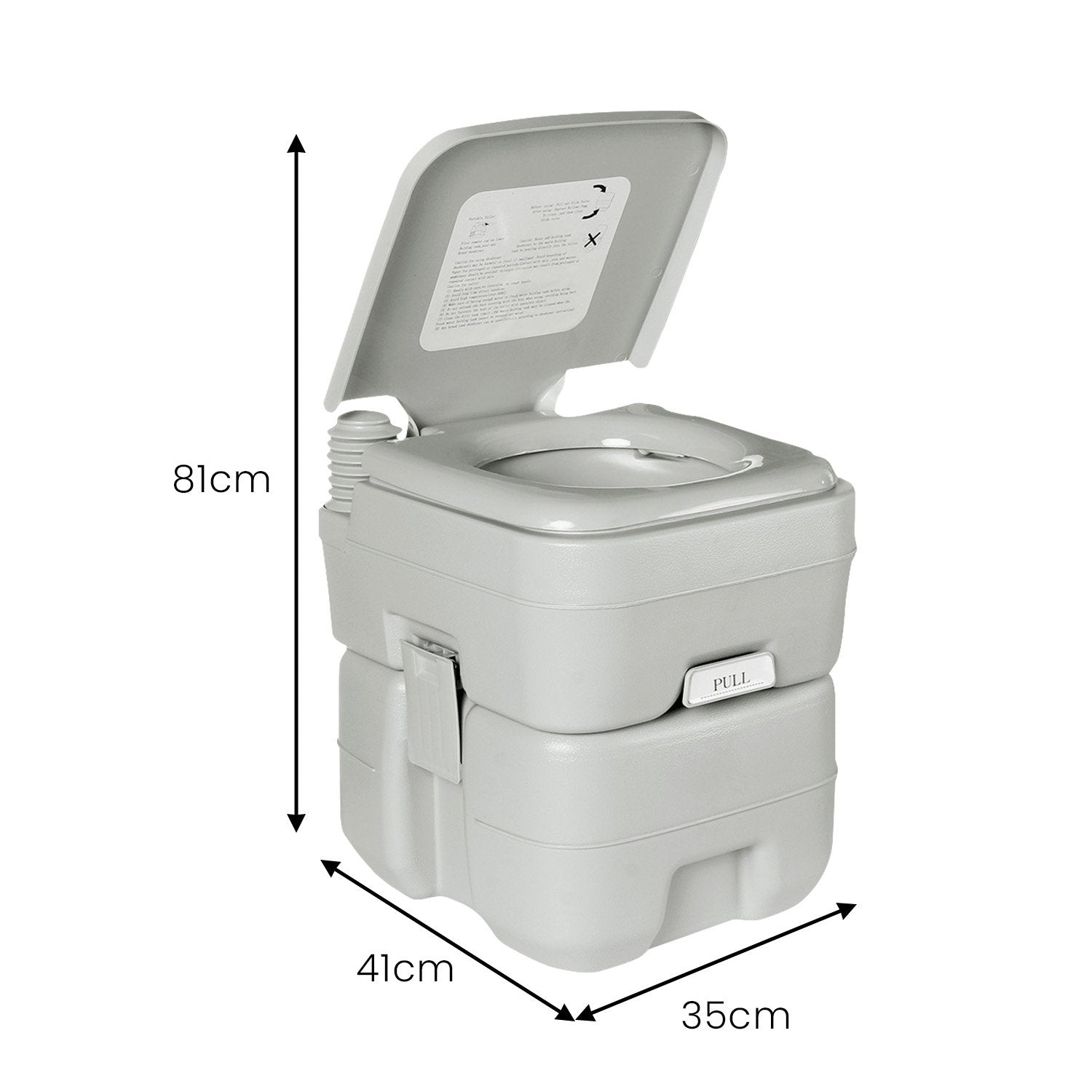 Wallaroo 20l Camping Portable Toilet Press Flush Pump V240-PTL-MAS-20L-001