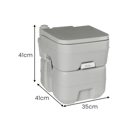 Wallaroo 20l Camping Portable Toilet Press Flush Pump V240-PTL-MAS-20L-001