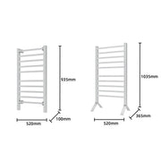 Pronti Heated Towel Rack Electric Bathroom Towel Rails Warmer Ev-160- Silver V240-PTR-EVA-160-SL