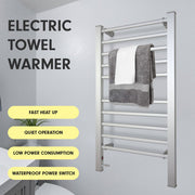 Pronti Heated Towel Rack Electric Bathroom Towel Rails Warmer Ev-160- Silver V240-PTR-EVA-160-SL