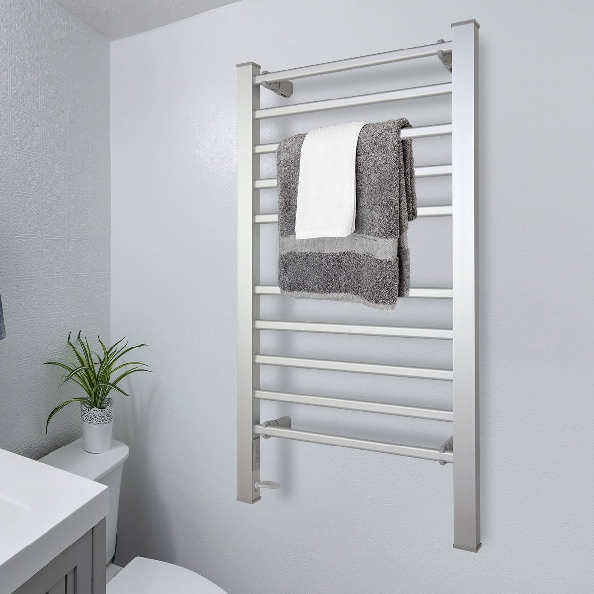 Pronti Heated Towel Rack With Timer Wall-mounted Freestanding Electric 160 Watts V240-PTR-EVA-160-TM
