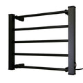 Pronti Heated Towel Rack Electric Bathroom Towel Rails Warmer Ev-90 -black V240-PTR-EVA-90-BK