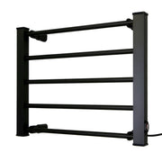 Pronti Heated Towel Rack Electric Bathroom Towel Rails Warmer Ev-90 -black V240-PTR-EVA-90-BK