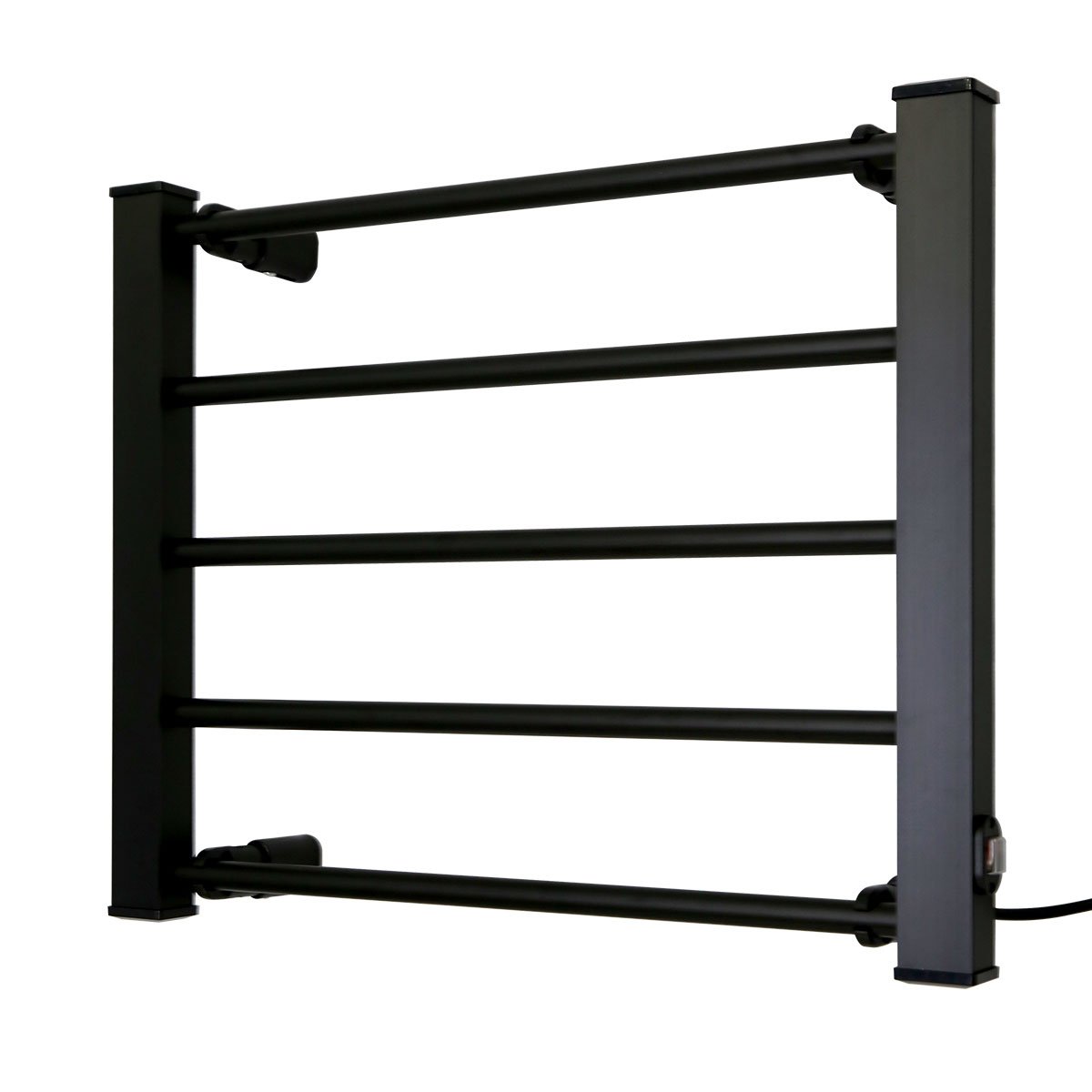 Pronti Heated Towel Rack Electric Bathroom Towel Rails Warmer Ev-90 -black V240-PTR-EVA-90-BK