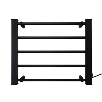 Pronti Heated Towel Rack Electric Bathroom Towel Rails Warmer Ev-90 -black V240-PTR-EVA-90-BK