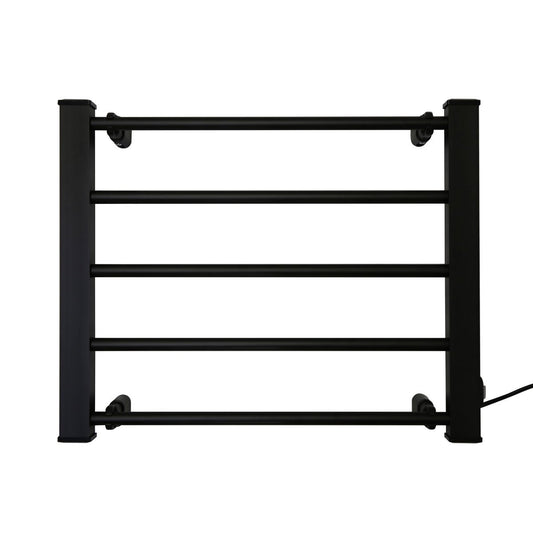 Pronti Heated Towel Rack Electric Bathroom Towel Rails Warmer Ev-90 -black V240-PTR-EVA-90-BK