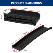 Furtastic Foldable Car Dog Ramp Vehicle Ladder Step Stairs - Black V240-PTR-PRO-BK