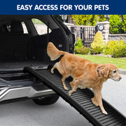 Furtastic Foldable Car Dog Ramp Vehicle Ladder Step Stairs - Black V240-PTR-PRO-BK