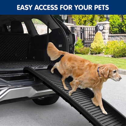 Furtastic Foldable Car Dog Ramp Vehicle Ladder Step Stairs - Black V240-PTR-PRO-BK