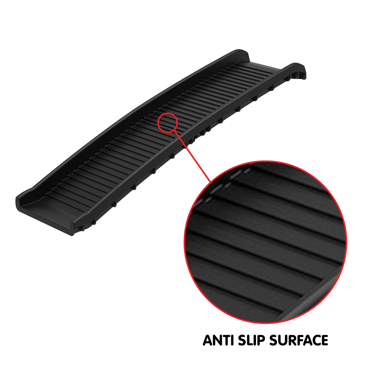 Furtastic Foldable Car Dog Ramp Vehicle Ladder Step Stairs - Black V240-PTR-PRO-BK