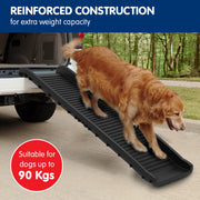 Furtastic Foldable Car Dog Ramp Vehicle Ladder Step Stairs - Black V240-PTR-PRO-BK