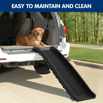 Furtastic Foldable Car Dog Ramp Vehicle Ladder Step Stairs - Black V240-PTR-PRO-BK